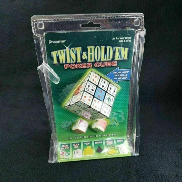 Twist‎ and Hold Texas Hold Em Poker Card Game Cube Travel Pressman New Sealed - Picture 6 of 12